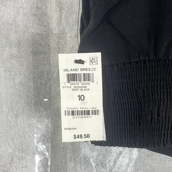 BAR III Women's Deep Black Sweetheart Cutout Ruffle-Sleeve Crop Top SZ 10 - Picture 8 of 8